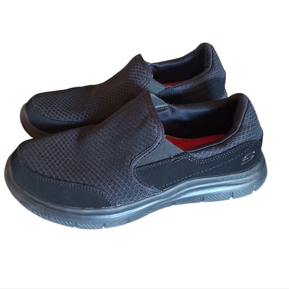 Skechers Men’s Black Slip-On Mesh Casual Loafers